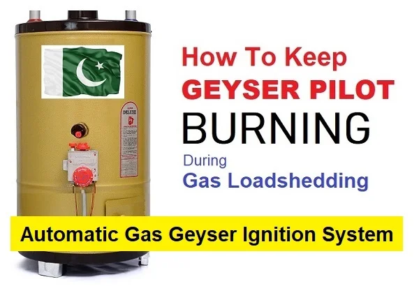 Pakistan Gas Geyser Auto Ignition Kit Turn On Off Pilot Restart Unit Switch Timer Device System